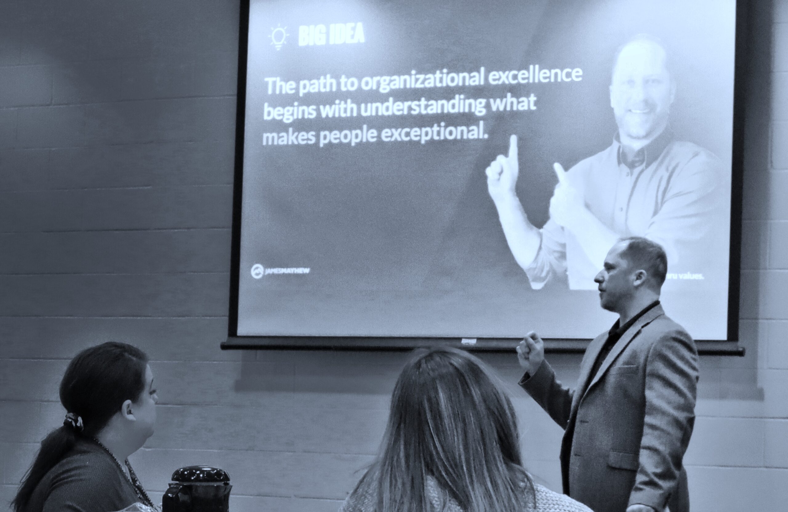 James speaking on organizational excellence