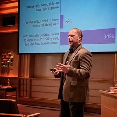 James Mayhew providing corporate training